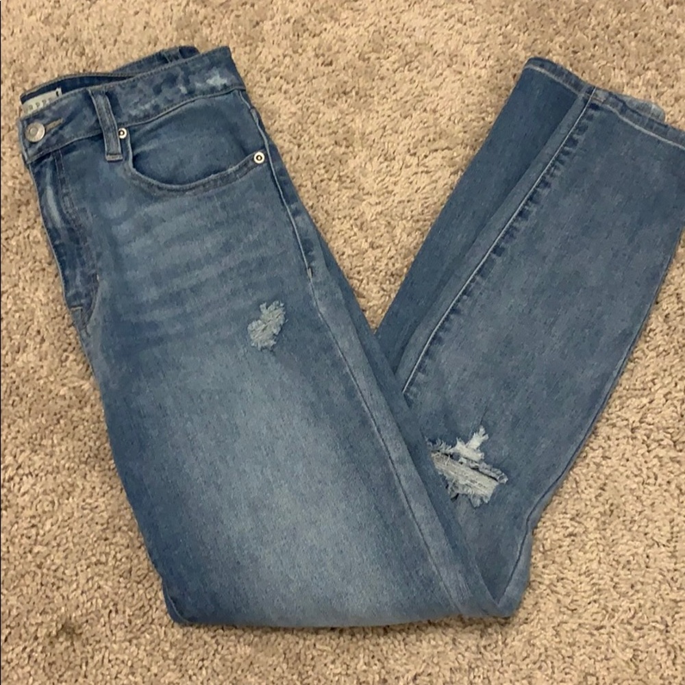 High rise skinny jeans